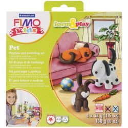 Fimo, Kids Form&Play, Zwierzaki, 4-42g + akcesoria