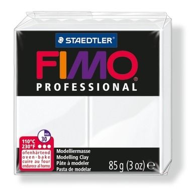 Fimo, masa plastyczna termoutwardzalna, Professional, biały, 85g
