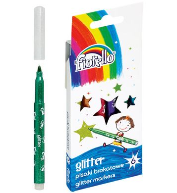 Fiorello, Glitter, pisaki brokatowe, 6 kolorów
