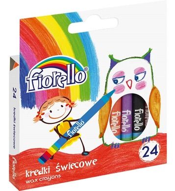 Fiorello, kredki świecowe, 24 kolorów