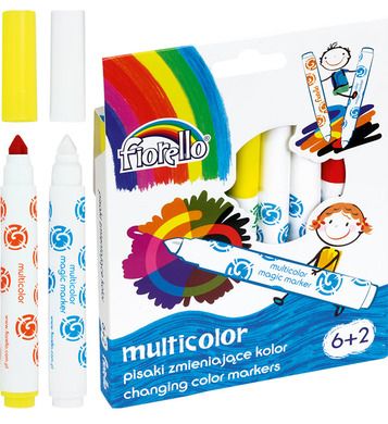 Fiorello, Multicolor, pisaki zmieniające kolor, 6 kolorów + 2 pisaki Magic