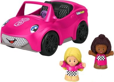Fisher-Price, Little People, Barbie Kabriolet z dźwiękami, zestaw z figurkami