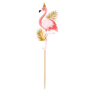 Flamingi, wykałaczki imprezowe, 13 cm, 12 szt.