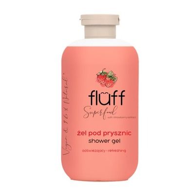 Fluff, Shower Gel, odświeżający żel pod prysznic truskawka, 500 ml