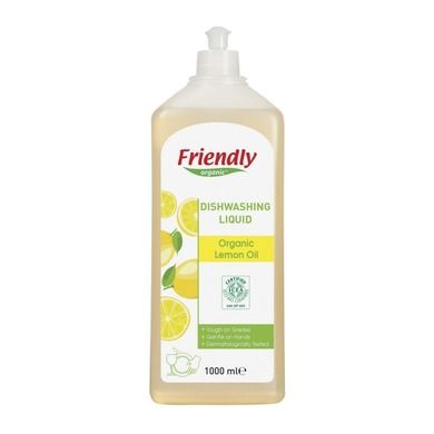 Friendly Organic, płyn do mycia naczyń, cytryna, 1000 ml