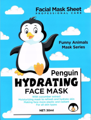 Funny Animals Mask, nawilżająca maseczka w płachcie, pingwin