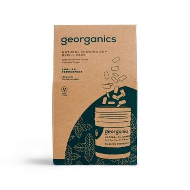 Georganics, naturalna guma do żucia, English Peppermint, 180 gum