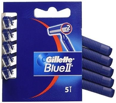 Gillette, Blue II, jednorazowe maszynki do golenia dla mężczyzn, 5 szt.