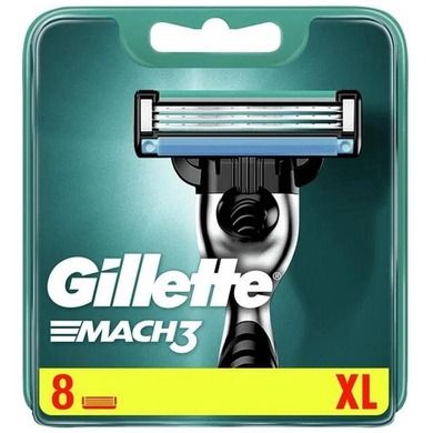 Gillette, Mach3, wymienne ostrza do maszynki do golenia, 8 szt.