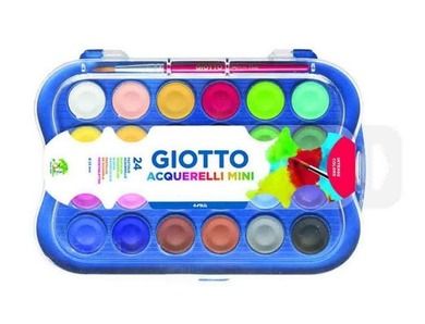 Giotto, farby akwarelowe w pastylkach, 24 kolory