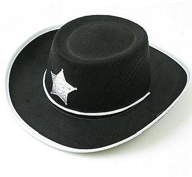 GoDan, kapelusz Kowboja, z gwiazdą, czarny, rozmiar S