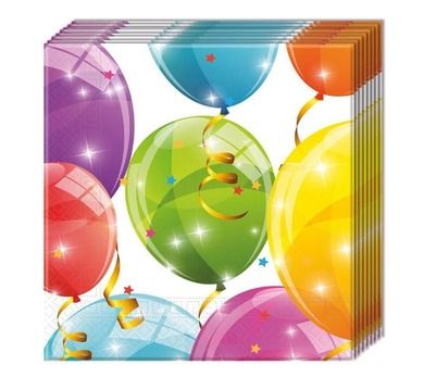 GoDan, serwetki, Sparkling Balloons, 33-33 cm, 20 szt.