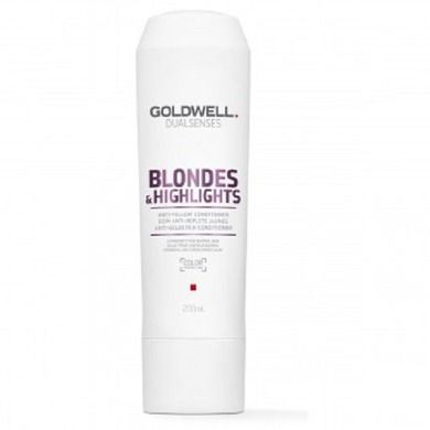 Goldwell, Dualsenses Blondes & Highlights Anti-Yellow Conditioner, odżywka do włosów blond neutralizująca żółty odcień, 200 ml