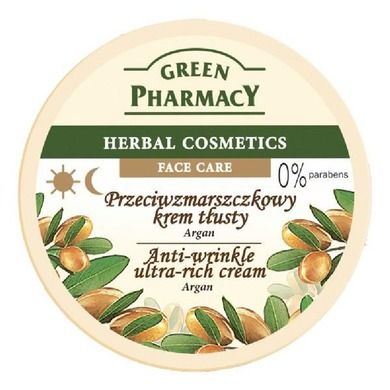 Green Pharmacy, Herbal Cosmetics, tłusty krem do twarzy z arganem, przeciwzmarszczkowy