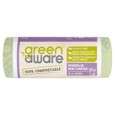 GreenAware, kompostowalne worki na odpady spożywcze, 140 l, 3 szt.