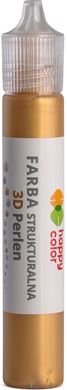 Happy Color, farba strukturalna, 3d - perlen, złoty, 32 ml