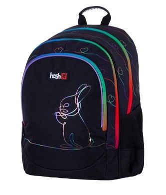 Hash, plecak szkolny, 3-komorowy, Rainbow Bunny