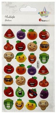 Hasta, Titanum Craft-fun Series, naklejki wypukłe, emotikony owoce warzywa