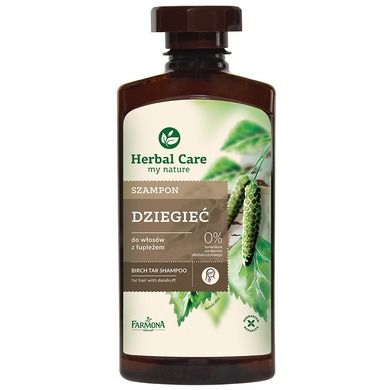 Herbal Care, szampon z dziegciem, przeciwłupieżowy, 330 ml