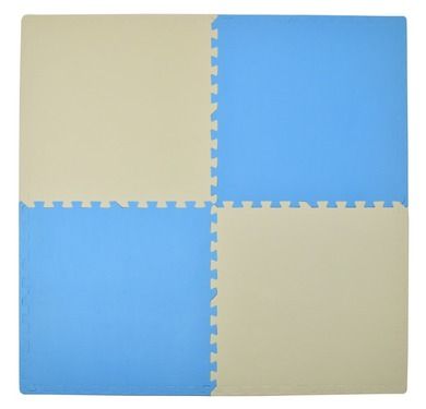Humbi, mata piankowa, puzzle, kremowo-błękitna, 62-62-1 cm, 4 szt.