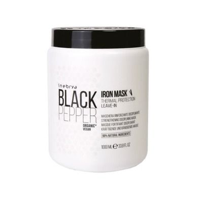 Inebrya, Black Pepper Iron Mask, dyscyplinująca wzmacniająca maska do włosów, 1000 ml