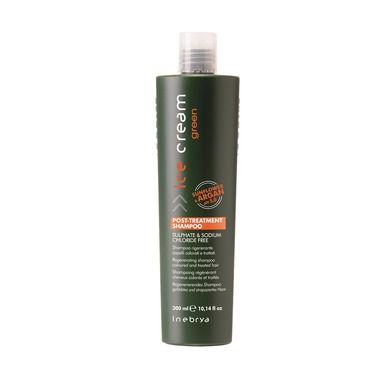 Inebrya, Ice Cream Green Post-Treatment, szampon do włosów osłabionych i zniszczonych zabiegami pH 5.0, 300 ml