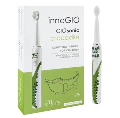 InnoGIO, GIOsonic, Crocodile, soniczna szczoteczka do zębów dla dzieci, zielona
