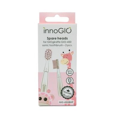 InnoGIO, wymienna główka do szczoteczki GIOgiraffe Pink, 2 szt