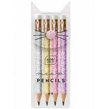 Interdruk, ołówki Mini Glitter, 4 szt.