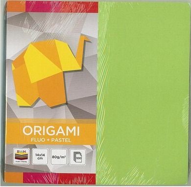 Interdruk, Papier do origami, Fluo Pastele, 14-14 cm