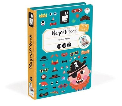 Janod, Magnetibook, Śmieszne buzie, Chłopiec, magnetyczna układanka