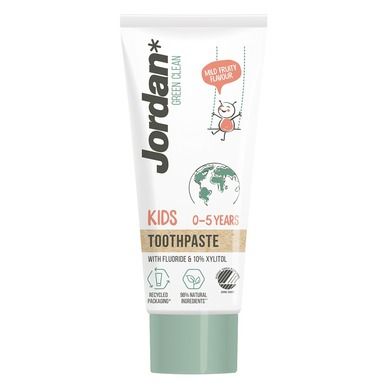 Jordan, Green Clean, ekologiczna pasta do zębów dla dzieci 0-5 lat, 50 ml