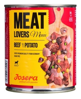 Josera, Meatlovers, menu wołowina z ziemniakami, karma mokra dla psów, 800g