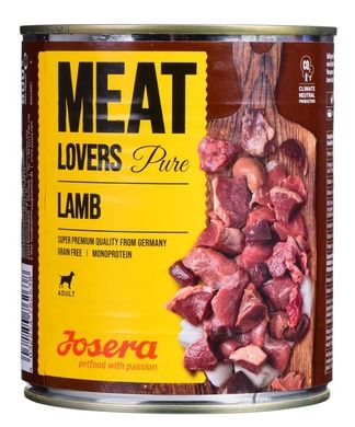 Josera, Meatlovers, Pure, jagnięcina, karma mokra dla psów, 800g