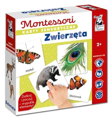 Kapitan Nauka. Montessori. Karty sensoryczne. Zwierzęta