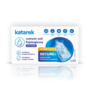 Katarek, Secure+, roztwór soli fizjologiczny NaCI 0,9%, 5 ml, 20 szt.