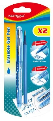 Keyroad, długopis, 0,7 mm, wymazywalny, niebieski