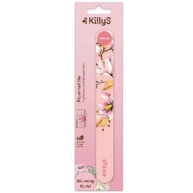 KillyS, Blooming Pastel Paper Nail File, papierowy pilnik do paznokci, prosty, 180/240, brzoskwiniowy