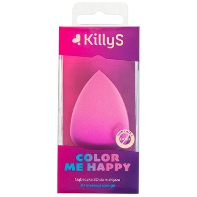 KillyS, Color Me Happy, gąbeczka 3D do makijażu, różowa