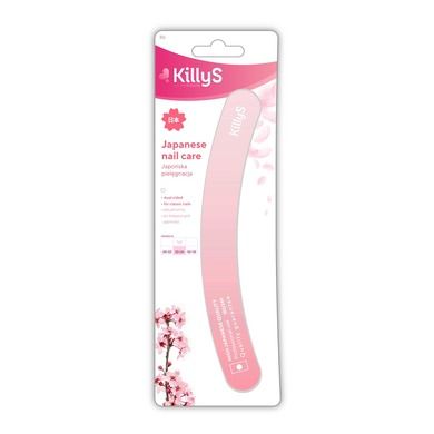 Killys, Japanese Nail Care, pilnik do paznokci banan, 180/240, różowy