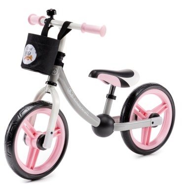 Kinderkraft, 2Way Next, rowerek biegowy z akcesoriami, jasnoróżowy