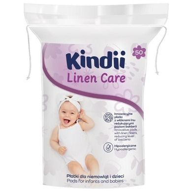 Kindii, Linen Care, płatki dla niemowląt i dzieci, 50 szt.