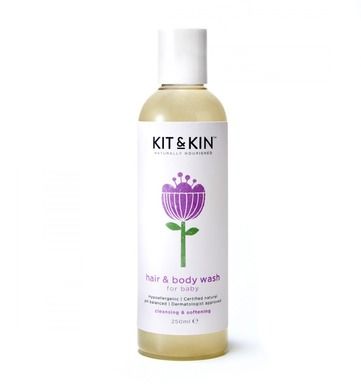 Kit & Kin, organiczny żel do mycia 2w1, do ciała i włosów maluszka, 250 ml