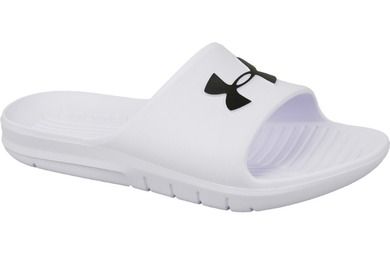 Klapki męskie, białe, Under Armour Core PTH Slides