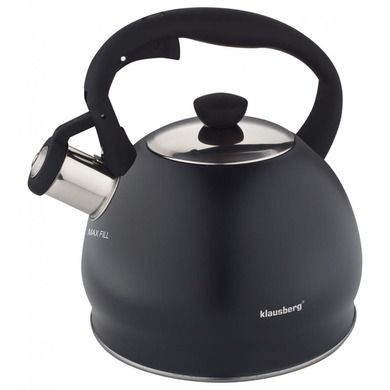 Klausberg, czajnik stalowy, 2.0l, matowy, kulka