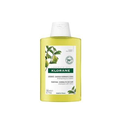 Klorane, Purifying Shampoo, oczyszczający szampon do włosów z ekstraktem z cytrusów, 200 ml