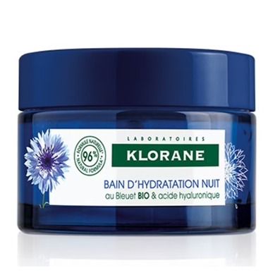 Klorane, Revitalizing Water Sleeping Mask, nocna maska nawilżająca z organicznym chabrem, 50 ml
