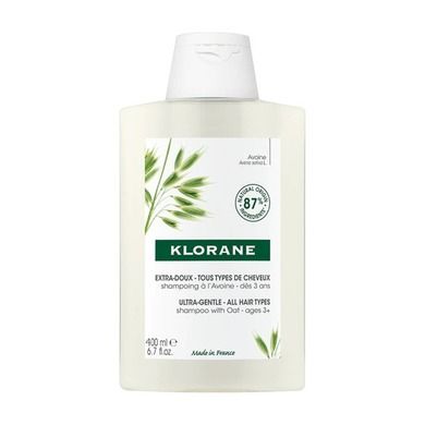 Klorane, Ultra Gentle Shampoo, delikatny szampon do włosów z mleczkiem owsianym, 400 ml