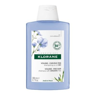 Klorane, Volume Shampoo, szampon z lnem nadający objętości, 200 ml
