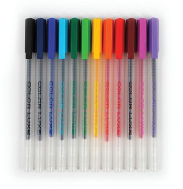 Kolorowe cienkopisy żelowe, 12 kolorów